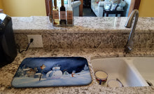 Load image into Gallery viewer, Christmas Snowmen Dish Drying Mat