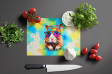 Load image into Gallery viewer, Hippie Animal Guinea Pig Glass Cutting Boards – Durable, Decorative Kitchen Art