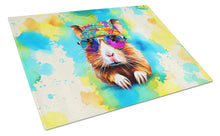 Load image into Gallery viewer, Hippie Animal Guinea Pig Glass Cutting Boards – Durable, Decorative Kitchen Art