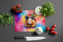 Load image into Gallery viewer, Hippie Animal Guinea Pig Glass Cutting Boards – Durable, Decorative Kitchen Art