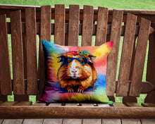 Load image into Gallery viewer, Hippie Animal Guinea Pig Throw Pillow - 14x14 Decorative Pillow – Art for Your Home &amp; Patio