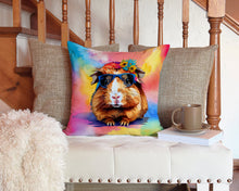 Load image into Gallery viewer, Hippie Animal Guinea Pig Throw Pillow - 14x14 Decorative Pillow – Art for Your Home &amp; Patio