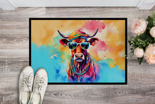 Load image into Gallery viewer, Hippie Animal Cow Doormat-24x36 Indoor / Outdoor Rug | Made in USA