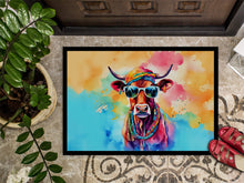 Load image into Gallery viewer, Hippie Animal Cow Doormat-24x36 Indoor / Outdoor Rug | Made in USA