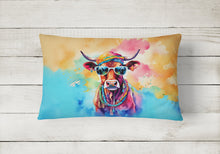 Load image into Gallery viewer, Hippie Animal Cow Throw Pillow