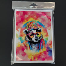 Load image into Gallery viewer, Hippie Animal Badger Greeting Cards - Blank Note Cards – 8-Pack of Artist-Designed Cards with Envelopes