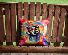 Load image into Gallery viewer, Hippie Animal Badger Throw Pillow - 14x14 Decorative Pillow – Art for Your Home &amp; Patio