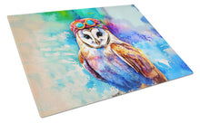Load image into Gallery viewer, Hippie Animal Barn Owl Glass Cutting Boards – Durable, Decorative Kitchen Art