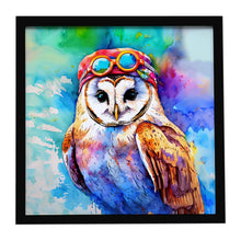 Load image into Gallery viewer, Hippie Animal Barn Owl Framed Metal Print