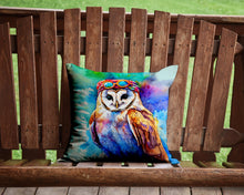 Load image into Gallery viewer, Hippie Animal Barn Owl Throw Pillow - 14x14 Decorative Pillow – Art for Your Home &amp; Patio