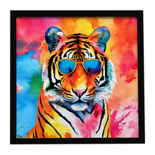 Load image into Gallery viewer, Hippie Animal Bengal Tiger Framed Metal Print