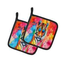 Load image into Gallery viewer, Hippie Animal Bengal Tiger Pot Holders - Set of 2 Decorative Kitchen Helpers | Made in the USA