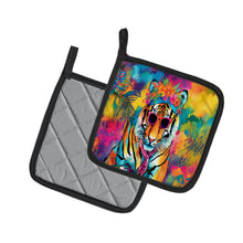 Load image into Gallery viewer, Hippie Animal Bengal Tiger Pot Holders - Set of 2 Decorative Kitchen Helpers | Made in the USA