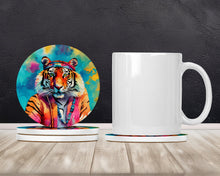 Load image into Gallery viewer, Hippie Animal Bengal Tiger Large Sandstone Coasters Pack of 4