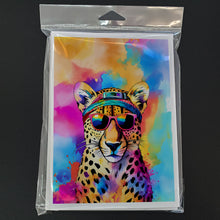 Load image into Gallery viewer, Hippie Animal Cheetah Greeting Cards - Blank Note Cards – 8-Pack of Artist-Designed Cards with Envelopes