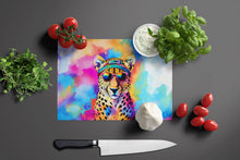 Load image into Gallery viewer, Hippie Animal Cheetah Glass Cutting Boards – Durable, Decorative Kitchen Art