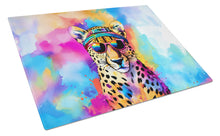 Load image into Gallery viewer, Hippie Animal Cheetah Glass Cutting Boards – Durable, Decorative Kitchen Art