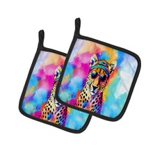 Load image into Gallery viewer, Hippie Animal Cheetah Pot Holders - Set of 2 Decorative Kitchen Helpers | Made in the USA