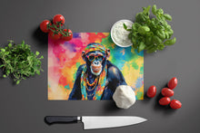 Load image into Gallery viewer, Hippie Animal Chimpanzee Glass Cutting Boards – Durable, Decorative Kitchen Art