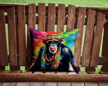 Load image into Gallery viewer, Hippie Animal Chimpanzee Throw Pillow - 14x14 Decorative Pillow – Art for Your Home &amp; Patio