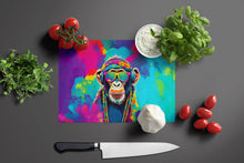 Load image into Gallery viewer, Hippie Animal Chimpanzee Glass Cutting Boards – Durable, Decorative Kitchen Art