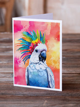 Load image into Gallery viewer, Hippie Animal Cockatoo Greeting Cards - Blank Note Cards – 8-Pack of Artist-Designed Cards with Envelopes