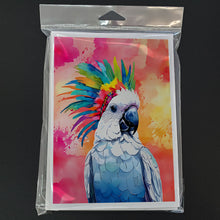 Load image into Gallery viewer, Hippie Animal Cockatoo Greeting Cards - Blank Note Cards – 8-Pack of Artist-Designed Cards with Envelopes