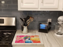 Load image into Gallery viewer, Hippie Animal Cockatoo Glass Cutting Boards – Durable, Decorative Kitchen Art
