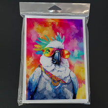 Load image into Gallery viewer, Hippie Animal Cockatoo Greeting Cards - Blank Note Cards – 8-Pack of Artist-Designed Cards with Envelopes