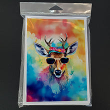 Load image into Gallery viewer, Hippie Animal Deer Greeting Cards - Blank Note Cards – 8-Pack of Artist-Designed Cards with Envelopes