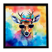 Load image into Gallery viewer, Hippie Animal Deer Framed Metal Print