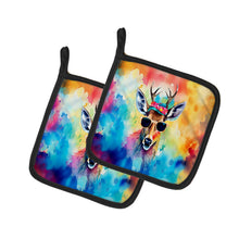 Load image into Gallery viewer, Hippie Animal Deer Pot Holders - Set of 2 Decorative Kitchen Helpers | Made in the USA