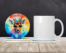 Load image into Gallery viewer, Hippie Animal Deer Large Sandstone Coasters Pack of 4