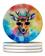 Load image into Gallery viewer, Hippie Animal Deer Large Sandstone Coasters Pack of 4