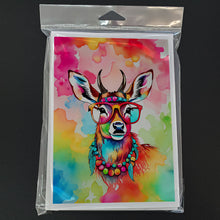 Load image into Gallery viewer, Hippie Animal Deer Greeting Cards - Blank Note Cards – 8-Pack of Artist-Designed Cards with Envelopes