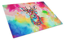 Load image into Gallery viewer, Hippie Animal Deer Glass Cutting Boards – Durable, Decorative Kitchen Art