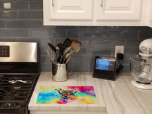 Load image into Gallery viewer, Hippie Animal Deer Glass Cutting Boards – Durable, Decorative Kitchen Art
