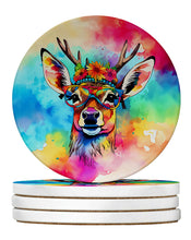 Load image into Gallery viewer, Hippie Animal Deer Large Sandstone Coasters Pack of 4