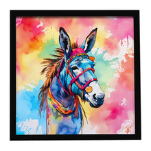 Load image into Gallery viewer, Hippie Animal Donkey Framed Metal Print