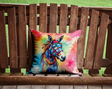 Load image into Gallery viewer, Hippie Animal Donkey Throw Pillow - 14x14 Decorative Pillow – Art for Your Home &amp; Patio