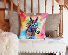 Load image into Gallery viewer, Hippie Animal Donkey Throw Pillow - 14x14 Decorative Pillow – Art for Your Home &amp; Patio