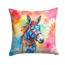 Load image into Gallery viewer, Hippie Animal Donkey Throw Pillow - 14x14 Decorative Pillow – Art for Your Home &amp; Patio