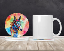 Load image into Gallery viewer, Hippie Animal Donkey Large Sandstone Coasters Pack of 4
