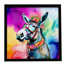 Load image into Gallery viewer, Hippie Animal Donkey Framed Metal Print