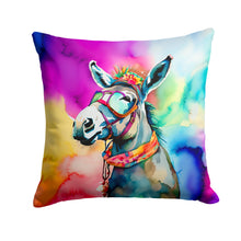 Load image into Gallery viewer, Hippie Animal Donkey Throw Pillow - 14x14 Decorative Pillow – Art for Your Home &amp; Patio