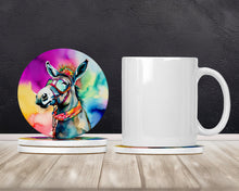 Load image into Gallery viewer, Hippie Animal Donkey Large Sandstone Coasters Pack of 4