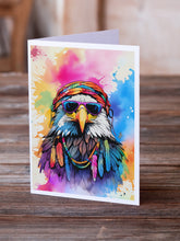 Load image into Gallery viewer, Hippie Animal Eagle Greeting Cards - Blank Note Cards – 8-Pack of Artist-Designed Cards with Envelopes
