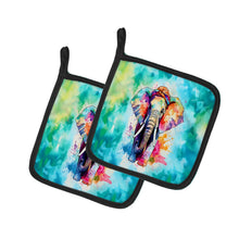 Load image into Gallery viewer, Hippie Animal Elephant Pot Holders - Set of 2 Decorative Kitchen Helpers | Made in the USA