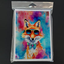 Load image into Gallery viewer, Hippie Animal Fox Greeting Cards - Blank Note Cards – 8-Pack of Artist-Designed Cards with Envelopes