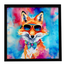 Load image into Gallery viewer, Hippie Animal Fox Framed Metal Print